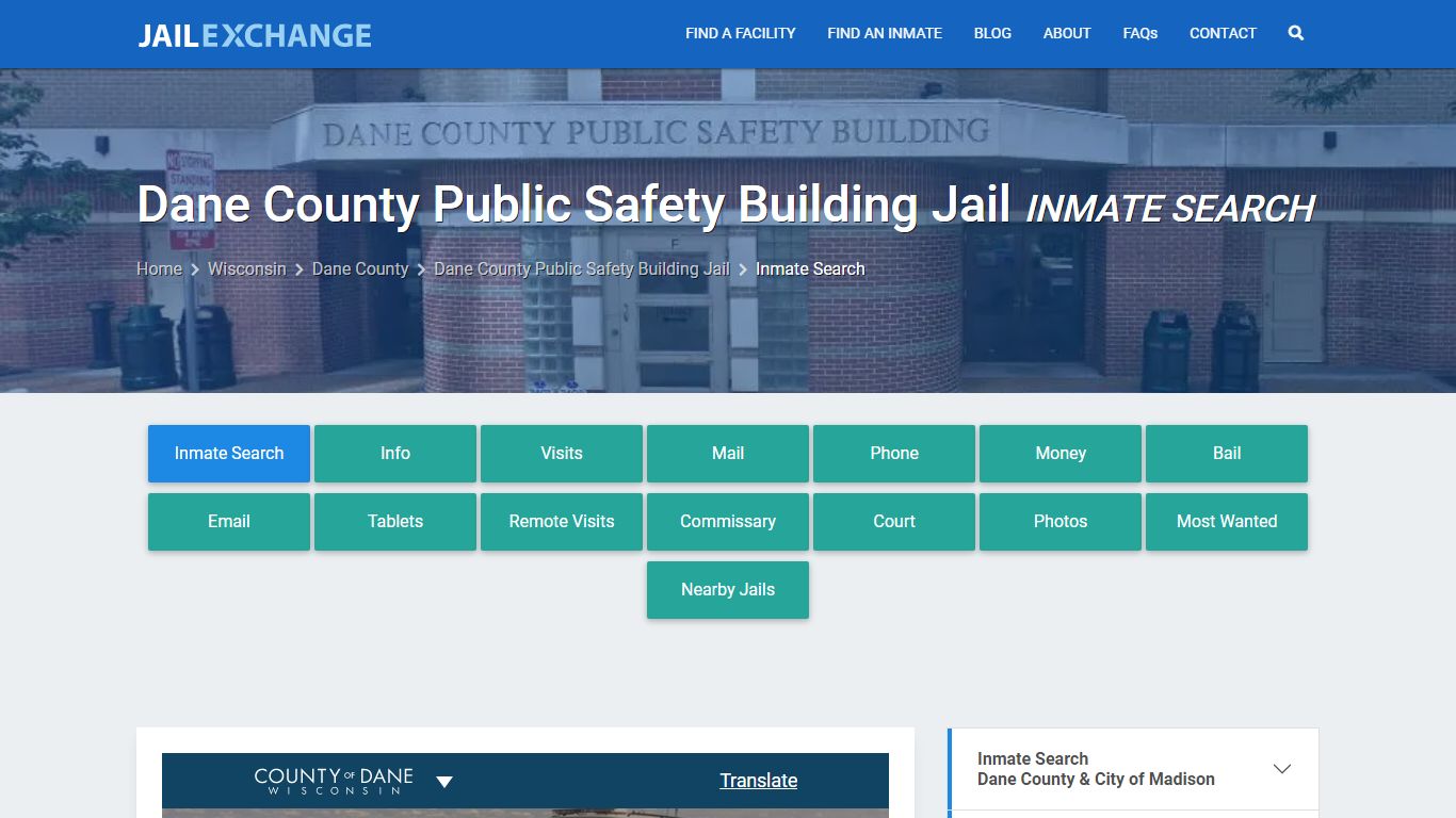 Dane County Public Safety Building Jail Inmate Search