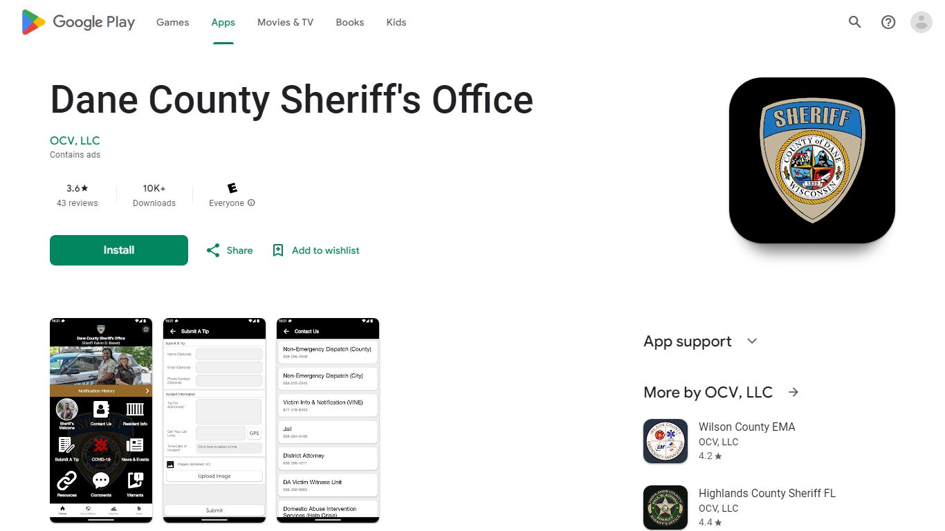 Dane County Sheriff's Office - Apps on Google Play